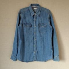 【GU】ジーユー デニムシャツ タンガリーシャツ ウエスタン風 Lサイズのサムネイル