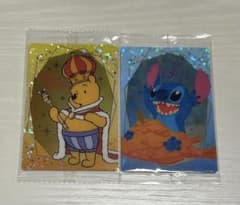 ディズニー ウエハース カード プーさん スティッチ 2枚セットのサムネイル