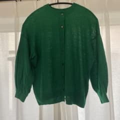 美品　hans of creation 八分袖リネンカーディガンのサムネイル