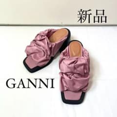 GANNI ガニー　デザインサンダル　ピンク　23cm