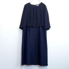 美品 Rifanne 洗える シフォン レース ワンピース 東京ソワール 15号