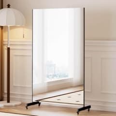 新品フィルムミラー 割れない鏡 幅100×高さ160cm キャスター付2658 新品フィルムミラー 割れない鏡 幅100×高さ160cm キャスター付2658