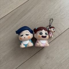 크레용 신짱 라이트 마스코트 2종 세트와 네네짱 킨홀더