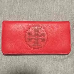 本体のみ トリーバーチ 財布 赤 本革 ※本物のサムネイル