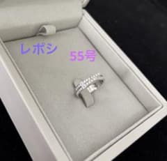 レポシAntifer 2連リング ホワイトゴールド パヴェダイヤ 55号