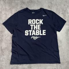 m*i様 NIKE カレッジTシャツ SMU マスタングス ビッグプリント ネイ