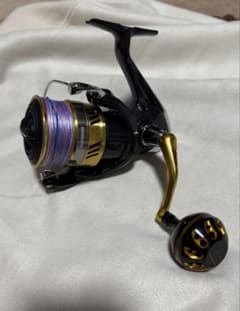 値下げ！シマノ17SAHARA C5000XG改　ハンドルノブ付きのサムネイル