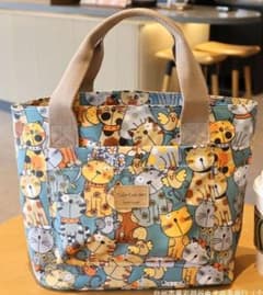 【新品】Color Garden　カラフル猫柄　トートバッグのサムネイル