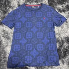 レア CLOT × ポロ ラルフローレン 総柄 ネイビー 半袖 Tシャツ Mのサムネイル