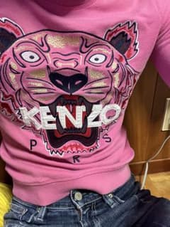 KENZO タイガー刺繍 スウェット ピンク - メルカリ