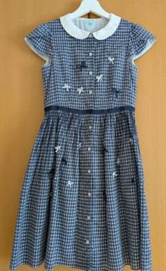 TOCCA トッカ　襟付きワンピース 160　紺　ネイビーのサムネイル