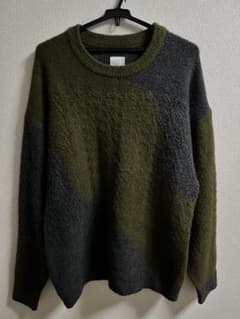 Lui's オリーブグリーン グレー セーター　XLのサムネイル