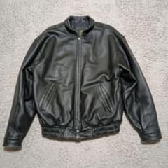 レザージャケット ボンバー XL 短丈 ブラック ビッグサイズ - メルカリ