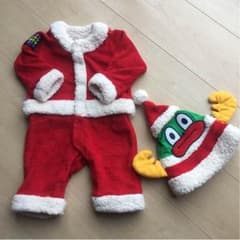 サンタ ロンパース 帽子付き 着画ありのサムネイル