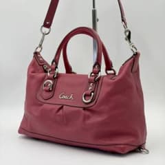 COACH F15445 アシュレイ ハンドバッグ 2way レザー ピンク - メルカリ