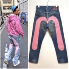 EVISU No.2 Lot.2000 W36×L35 ピンク大黒 超セール！ - メルカリ