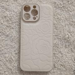 iPhone16ProMax用ケース フラワー型押し ホワイトのサムネイル