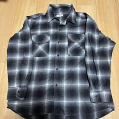WEGO チェック柄 ネルシャツ 長袖シャツ グレー系 Mのサムネイル