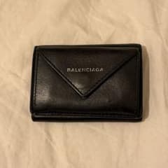 BALENCIAGA ペーパーミニウォレット 三つ折り財布 ブラックのサムネイル