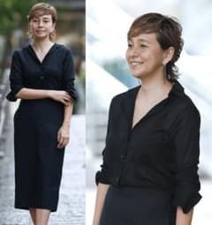 美品86,900円マディソンブルーマダムロングシャツ00ブラック