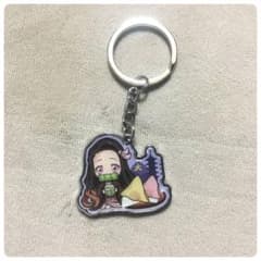 [Limited Edition] Demon Slayer: Kimetsu no Yaiba Nezuko Kamado Metal Keychain (Local Kyoto Keychain)