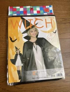 ハロウィン　魔女　ドラキュラ　コスチューム ブラックマント　2点セットのサムネイル