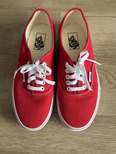 VANS Authentic レッド キャンバス スニーカーのサムネイル