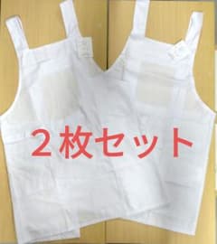 抗菌防臭加工白エプロン　80枚セット 抗菌防臭加工白エプロン 前面ポケット付き 2枚セット - メルカリ