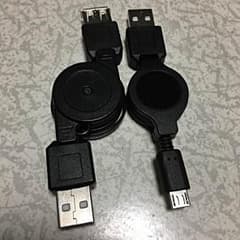 PS Vita リール式 充電器 延長コード 便利 からまない ヴィータ USBのサムネイル