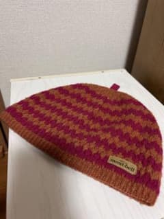 mont-bell キッズ ニット帽 オレンジ ピンクのサムネイル