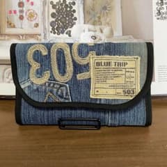 デニムリメイク⭐️刺繍タグ⭐️母子手帳ケース⭐️通帳ケース⭐️お薬