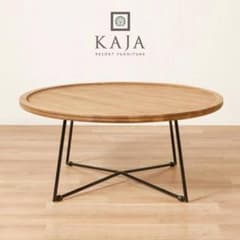 定価6.6万円 KAJA FARGO ラウンドコーヒーテーブル チーク家具 - メルカリ