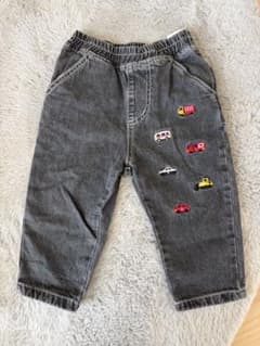 働く車　刺繍付き　８０センチボトムスのサムネイル