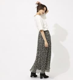 レオパード柄プリーツスカートのサムネイル