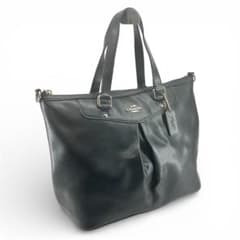 COACH 2way バッグ ブラック ショルダー付 通勤 通学 トートのサムネイル