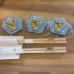 中日ドラゴンズ ピカチュウ 缶バッジ 3個セット　岡林選手箸付きのサムネイル