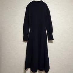 BLENHEIM ブレンヘイム ウールニットワンピース XS ブラック 黒 長袖のサムネイル