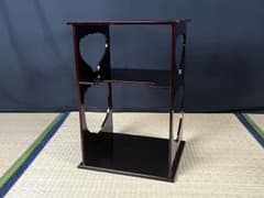 茶道具 塗師 川瀬表完 作 木製溜塗 紹鴎好 水指棚 二重棚 共箱 - メルカリ