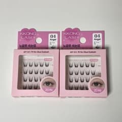 新品未開封 韓国ダイソー 部分つけまつげ ノーグルー 04 2個セット