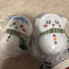 ちいかわ ぬいぐるみ ハチワレ、モモンガ 雪だるま エニマイくじ　おまけ付きのサムネイル