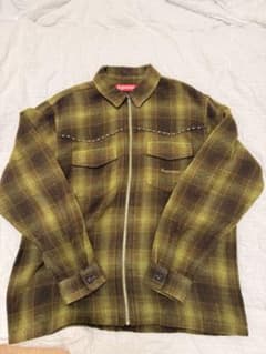 Supreme Studded Shadow Plaid ZipUp Shirtのサムネイル