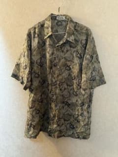 アロハシャツ 半袖 花柄 グレー系のサムネイル
