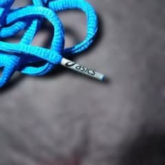 asics 青色 靴ひものサムネイル