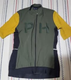 PUSH HARD サイクルジャージ 半袖 カーキ イエローのサムネイル