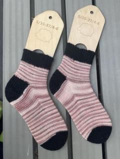 手編みの靴下 小さめサイズのサムネイル