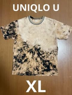 【1点物】ユニクロユー タイダイ ブリーチ加工Tシャツ ヘビーウェイト XLのサムネイル