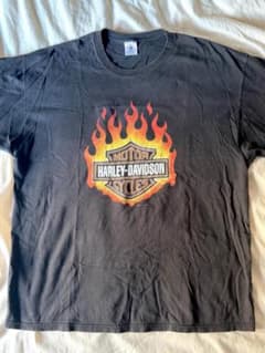 00s ハーレーダビッドソン Tシャツ XXL ビンテージ ファイヤー フレイムのサムネイル