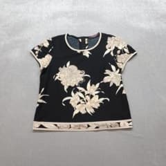 LEONARD 美品 日本製 A1465 半袖 カットソー XL 黒 花柄 - メルカリ