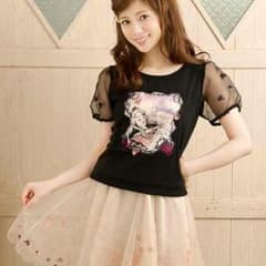 シークレットハニー パフスリーブTシャツ オーロラ姫のサムネイル