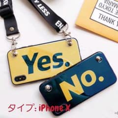 iPhone X タイプNO青色カラーカップルケース新品送料込みストラップ付きのサムネイル